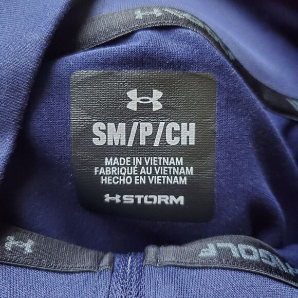 Under Armour Golf 1/4 Zip Pullover Mens Size S Navy Blue UA Storm Midlayer NWT - Picture 6 of 11